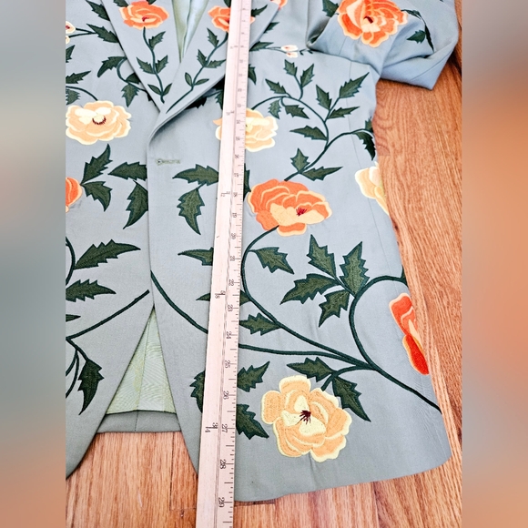 Addicted Bespoken Floral Embroidered Statement Blazer Men’s M - Picture 11 of 14